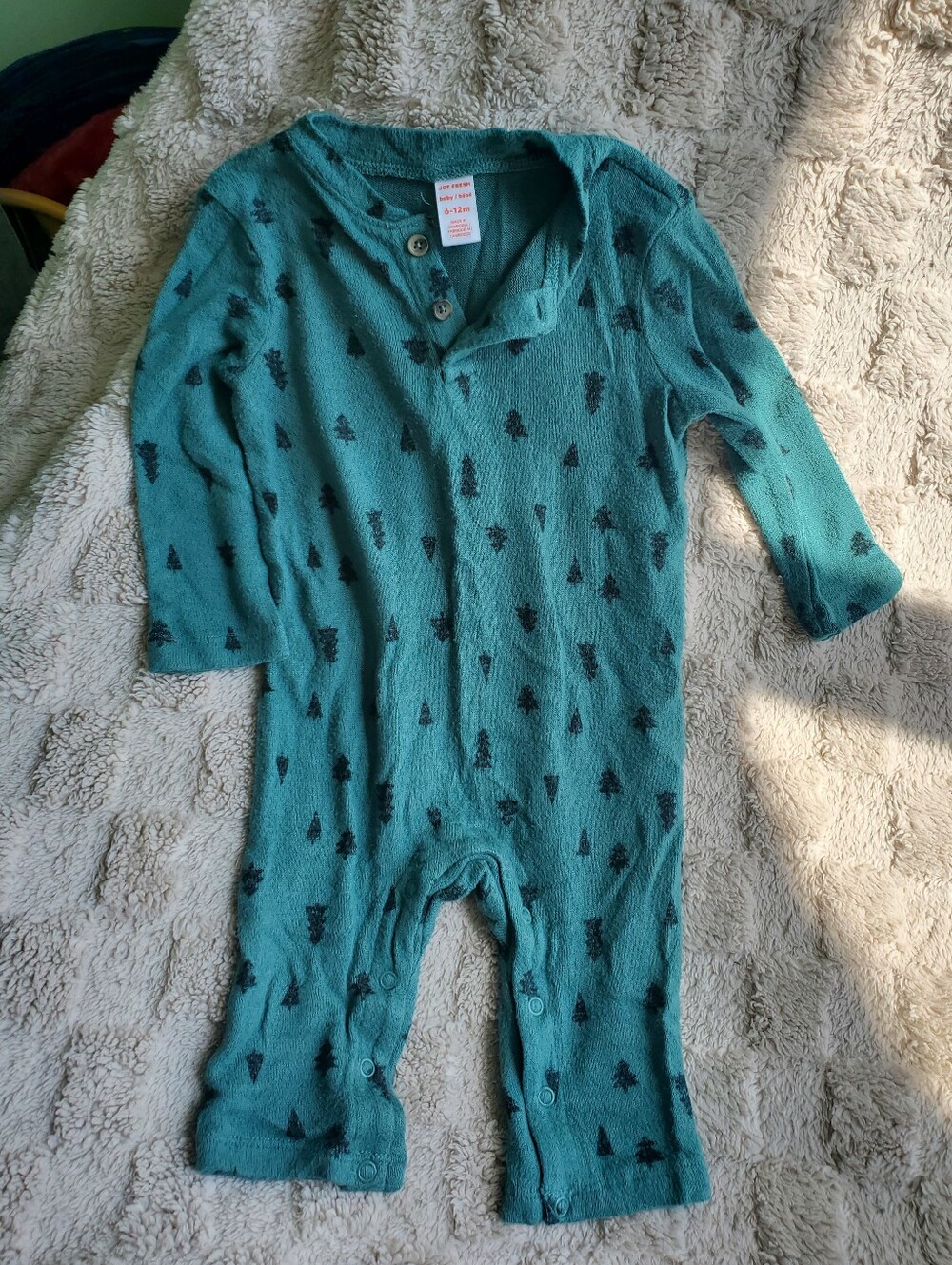 Teal Forest-Print Kids One-Piece